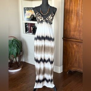 Leopard Print Maxi Dress‎